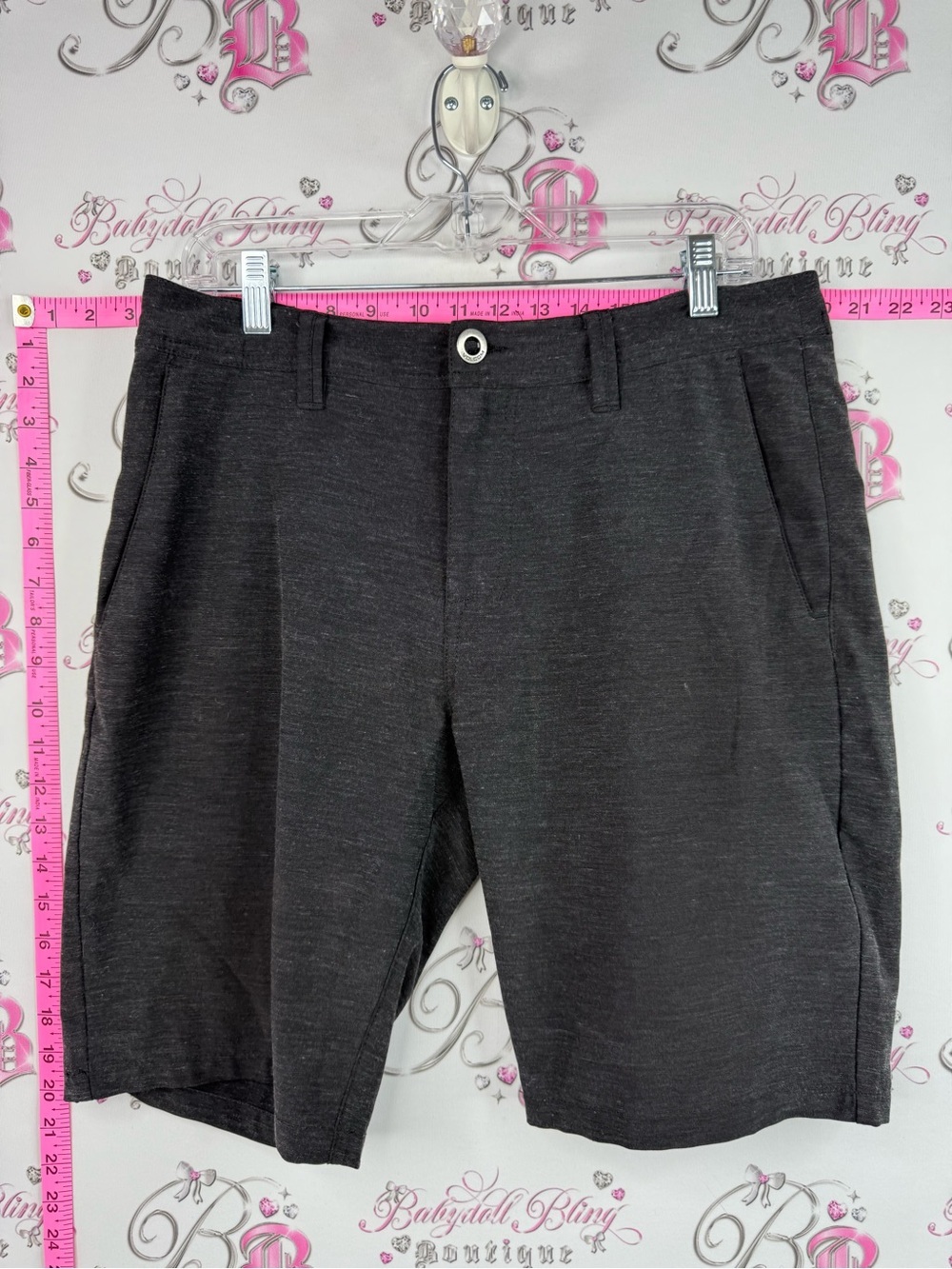Volcom shorts surf and Turf black Men's Dark Gray Flat Front Stretch Shorts